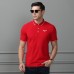Mens New Business Cotton Short Sleeve Embroidered Golf Casual T-Shirts