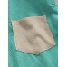 Mens Corduroy Colorblock Patchwork Casual Long Sleeve Shirts With Pocket