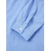 Mens Solid Color Cotton Linen Casual Long Sleeve Split Hem Henley Shirts