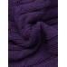 Mens Cable Solid Color Long Sleeve Warm Knitting Hooded Sweaters