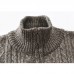 Mens Casual Thick Knit Breathable Stand Collar Warm Cardigan