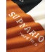 Mens Contrast Color Abstract Figure Print Crew Neck Casual Pullover Sweater